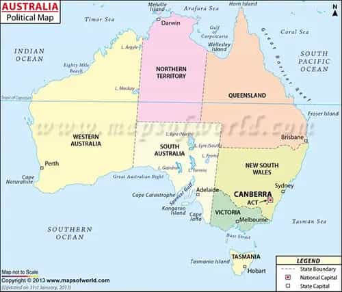 What is the average IQ score in Australia? And State/Territory-wise Intelligence Overview.