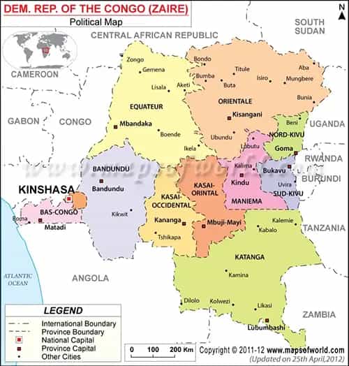 What is the average IQ score in DR Congo? And Province-wise Intelligence Overview.