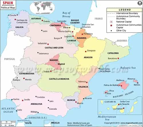 What is the average IQ score in Spain? And Autonomous Community-wise Intelligence Overview.