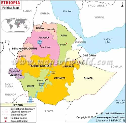 What is the average IQ score in Ethiopia? And Region-wise Intelligence Overview.