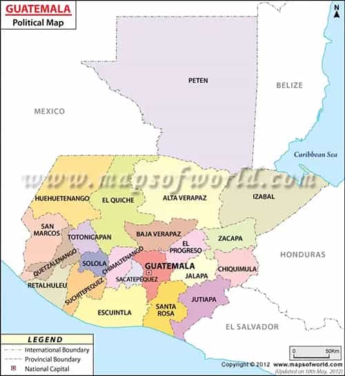What is the average IQ score in Guatemala? And Department-wise Intelligence Overview.