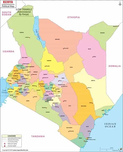 What is the average IQ score in Kenya? And County-wise Intelligence Overview.