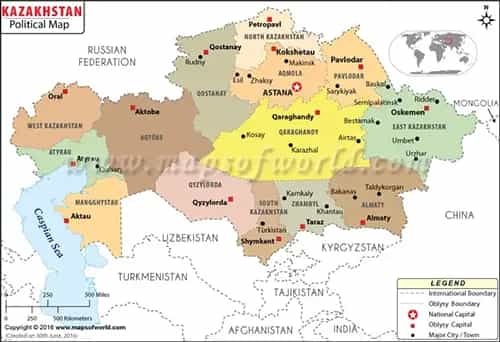What is the average IQ score in Kazakhstan? And Region-wise Intelligence Overview.