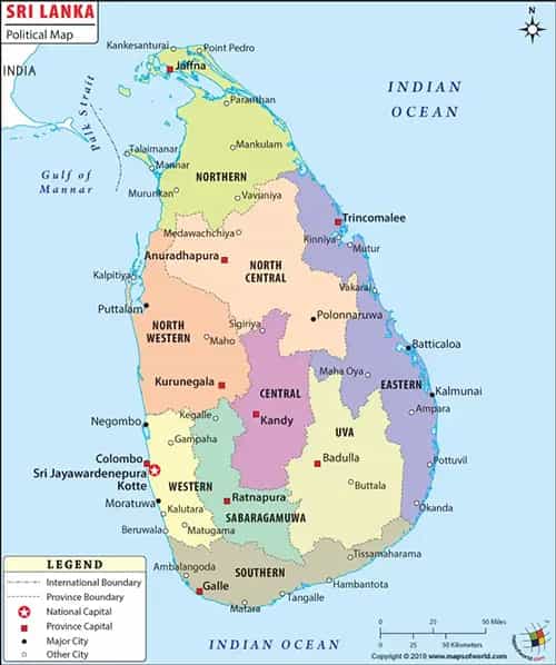 What is the average IQ score in Sri Lanka? And Province-wise Intelligence Overview.