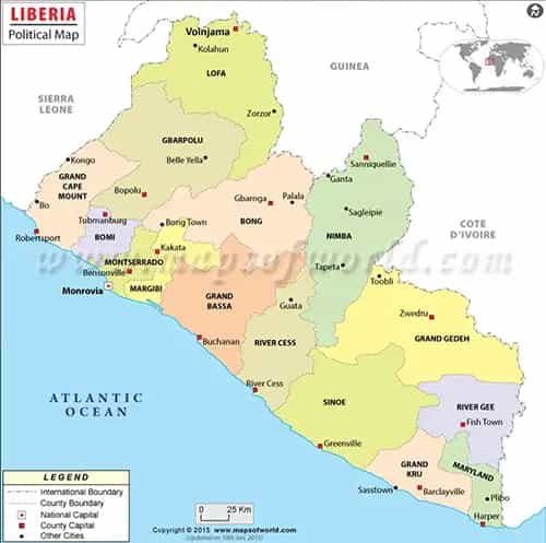 What is the average IQ score in Liberia? And County-wise Intelligence Overview.