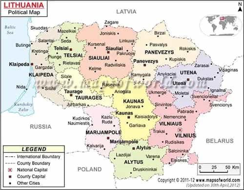 What is the average IQ score in Lithuania? And County-wise Intelligence Overview.