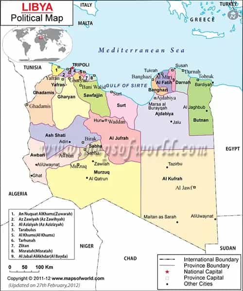 What is the average IQ score in Libya? And District-wise Intelligence Overview.