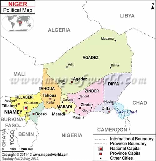 What is the average IQ score in Niger? And Region-wise Intelligence Overview.