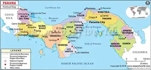 What is the average IQ score in Panama? And Province/Comarca-wise Intelligence Overview.