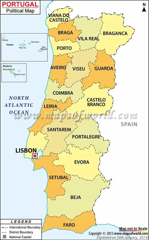 What is the average IQ score in Portugal? And Region-wise Intelligence Overview.