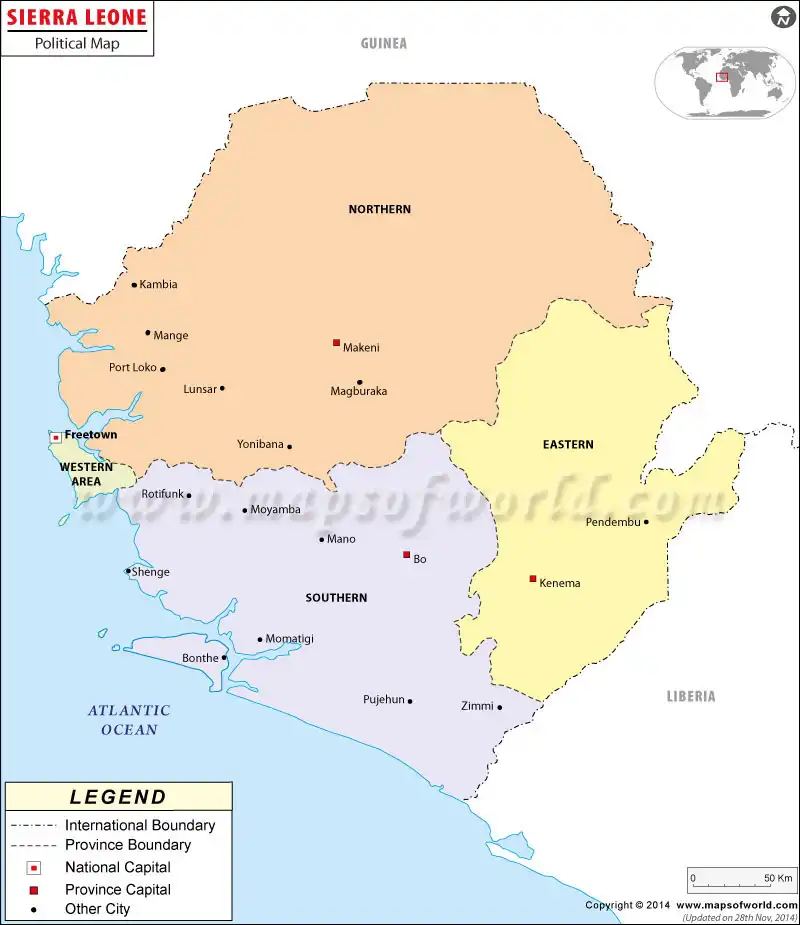 What is the average IQ score in Sierra Leone? And District-wise Intelligence Overview.