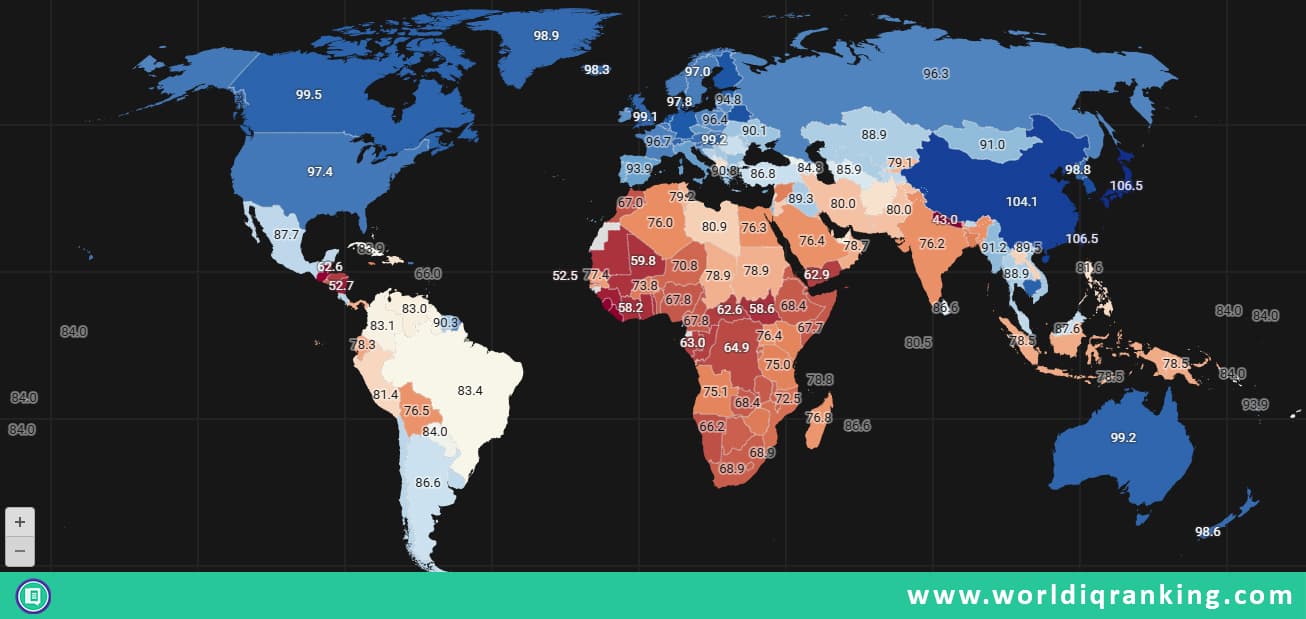 Countries list by their Average IQ: Which are the smartest countries in the world?