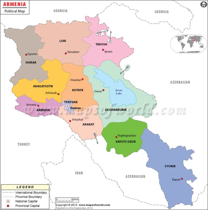 What is the average IQ score in Armenia? And Province-wise Intelligence Overview.