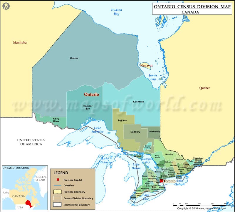 What is the average IQ score in Canada province Ontario