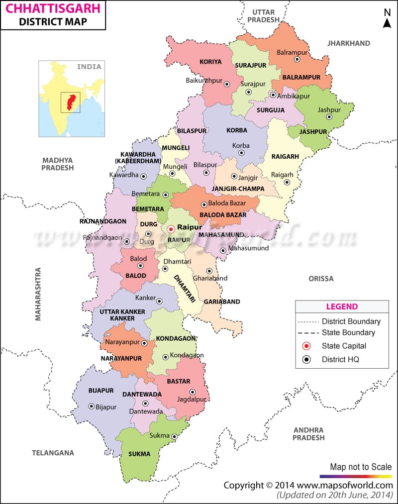 What is the average IQ score in Indian state Chhattisgarh