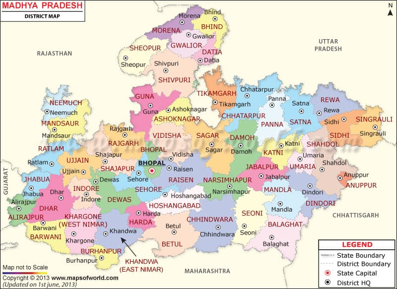 What is the average IQ score in Indian state Madhya Pradesh