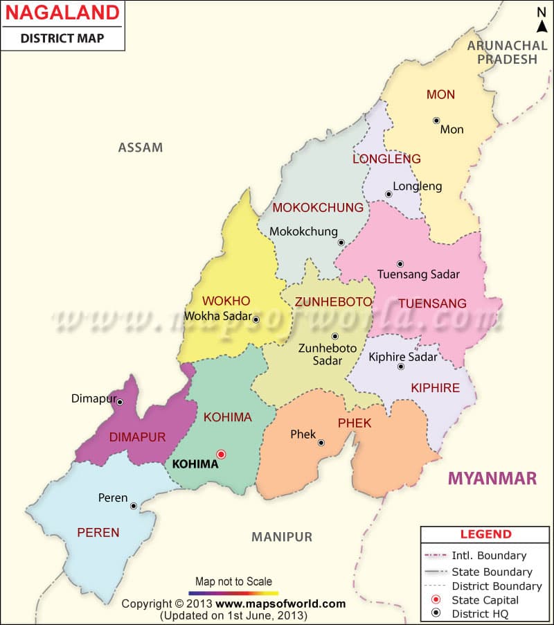 What is the average IQ score in Indian state Nagaland