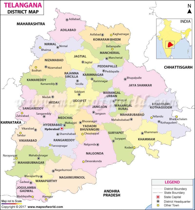 What is the average IQ score in Indian state Telangana