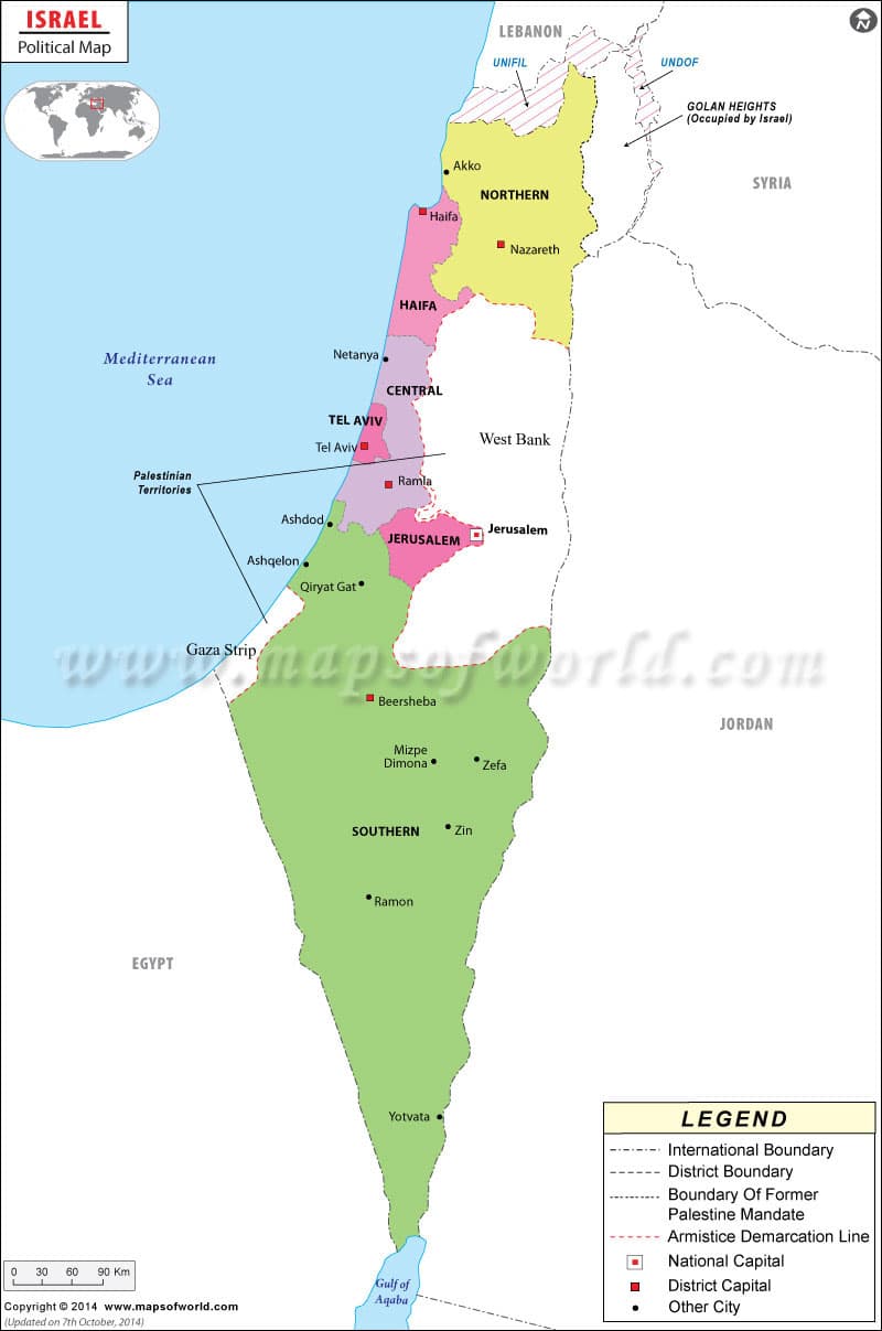 What is the average IQ score in Israel? And District-wise Intelligence Overview.