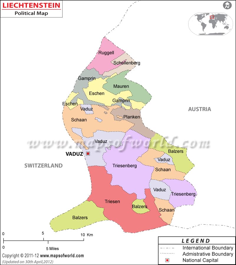 What is the average IQ score in Liechtenstein? And Municipality-wise Intelligence Overview.