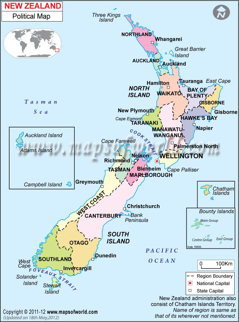 What is the average IQ score in New Zealand? And Region-wise Intelligence Overview.