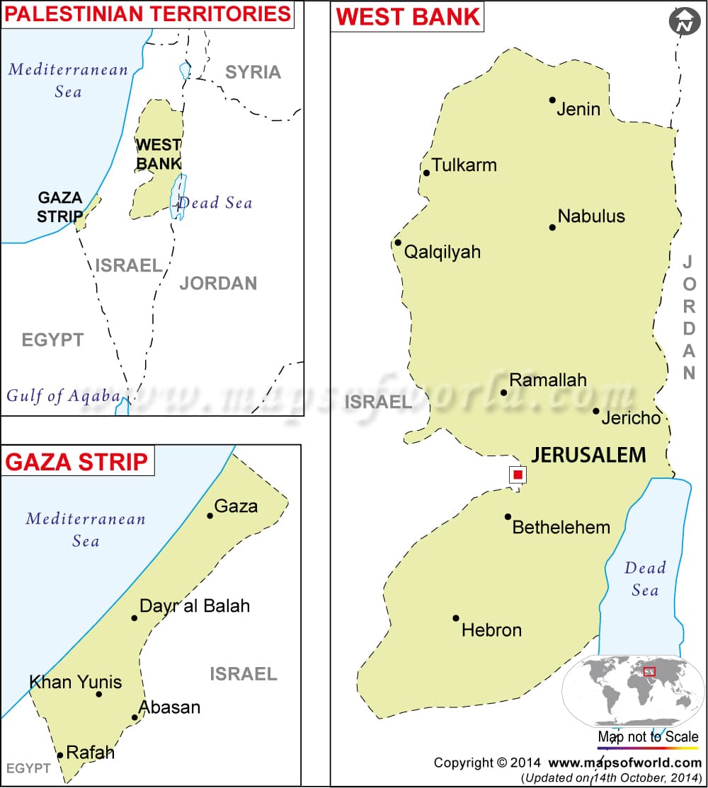 What is the average IQ score in Palestine? And Governorate-wise Intelligence Overview.
