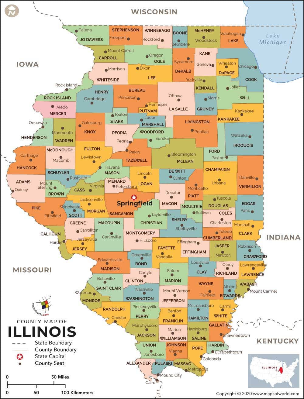 What is the average IQ score in the US state Illinois