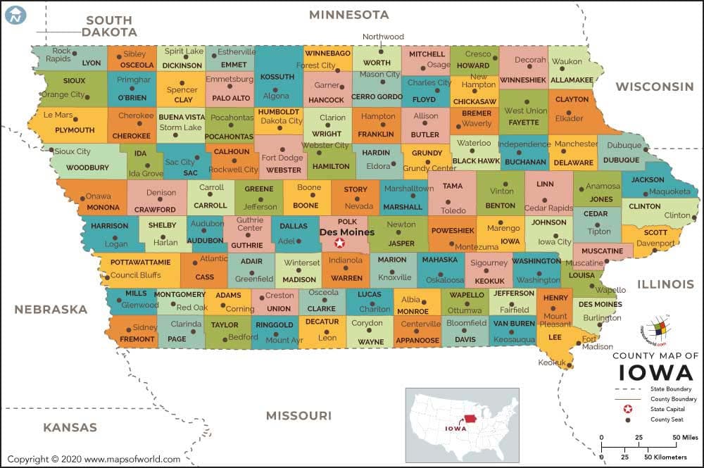 What is the average IQ score in the US state Iowa