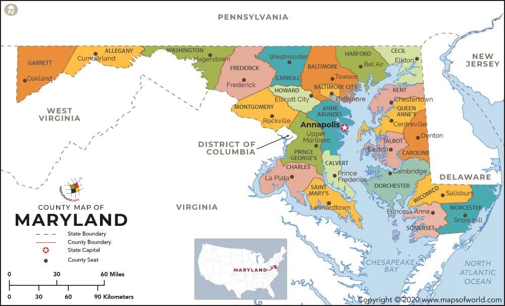 What is the average IQ score in the US state Maryland