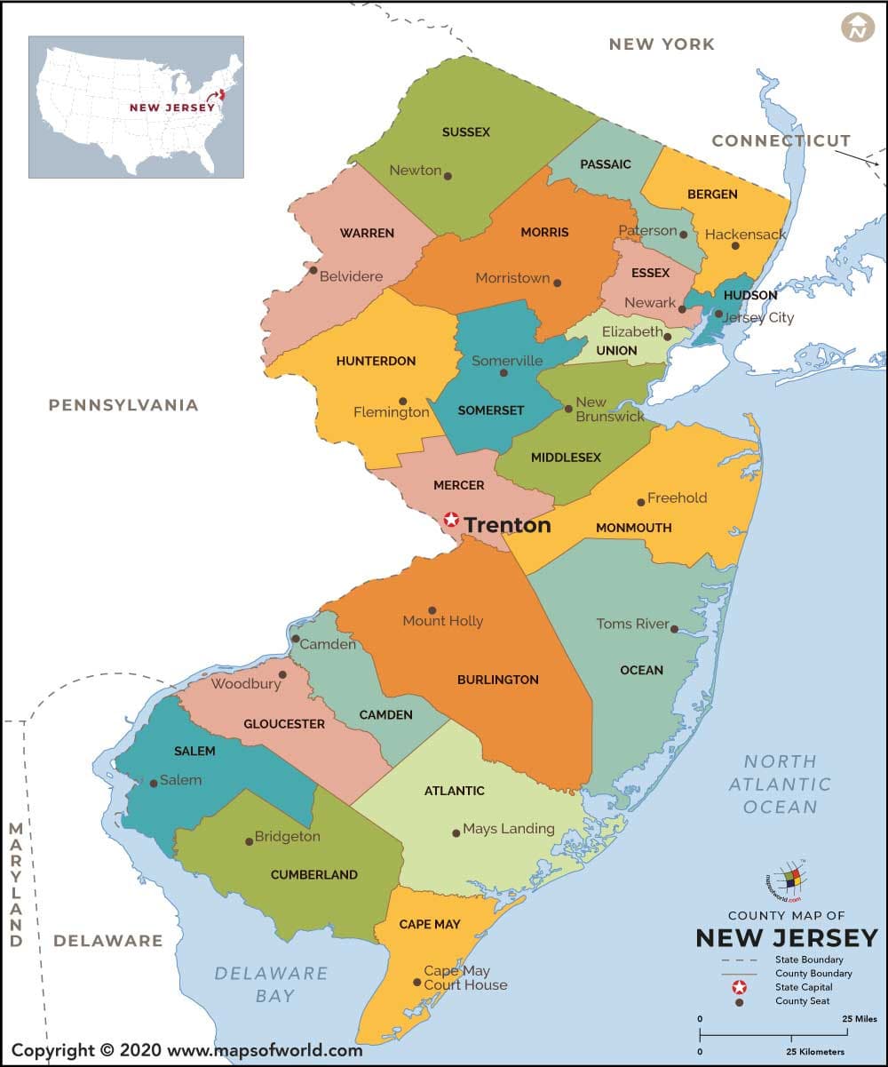 What is the average IQ score in the US state New Jersey